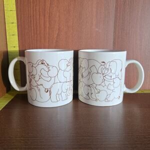 Vintage 1979 Taylor And Ng Naughty Elephant Mug set of 2, Made In Japan